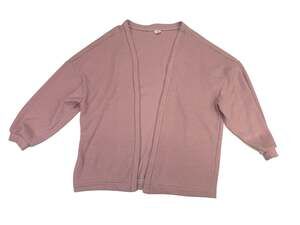 SISTERS Women's Mauve Ribbed Knit Open Front Cardigan Shrug